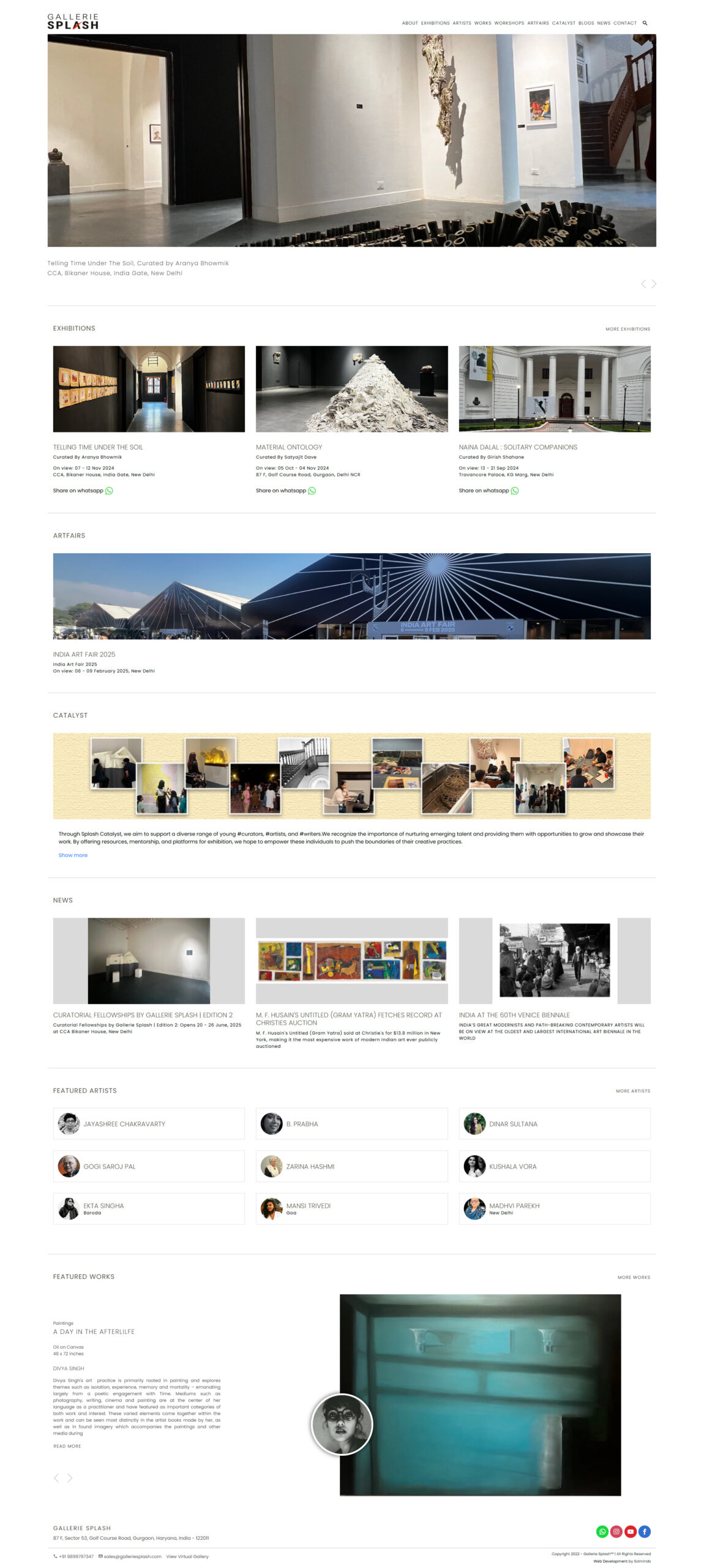 Galleriesplash.com – Artwork website development