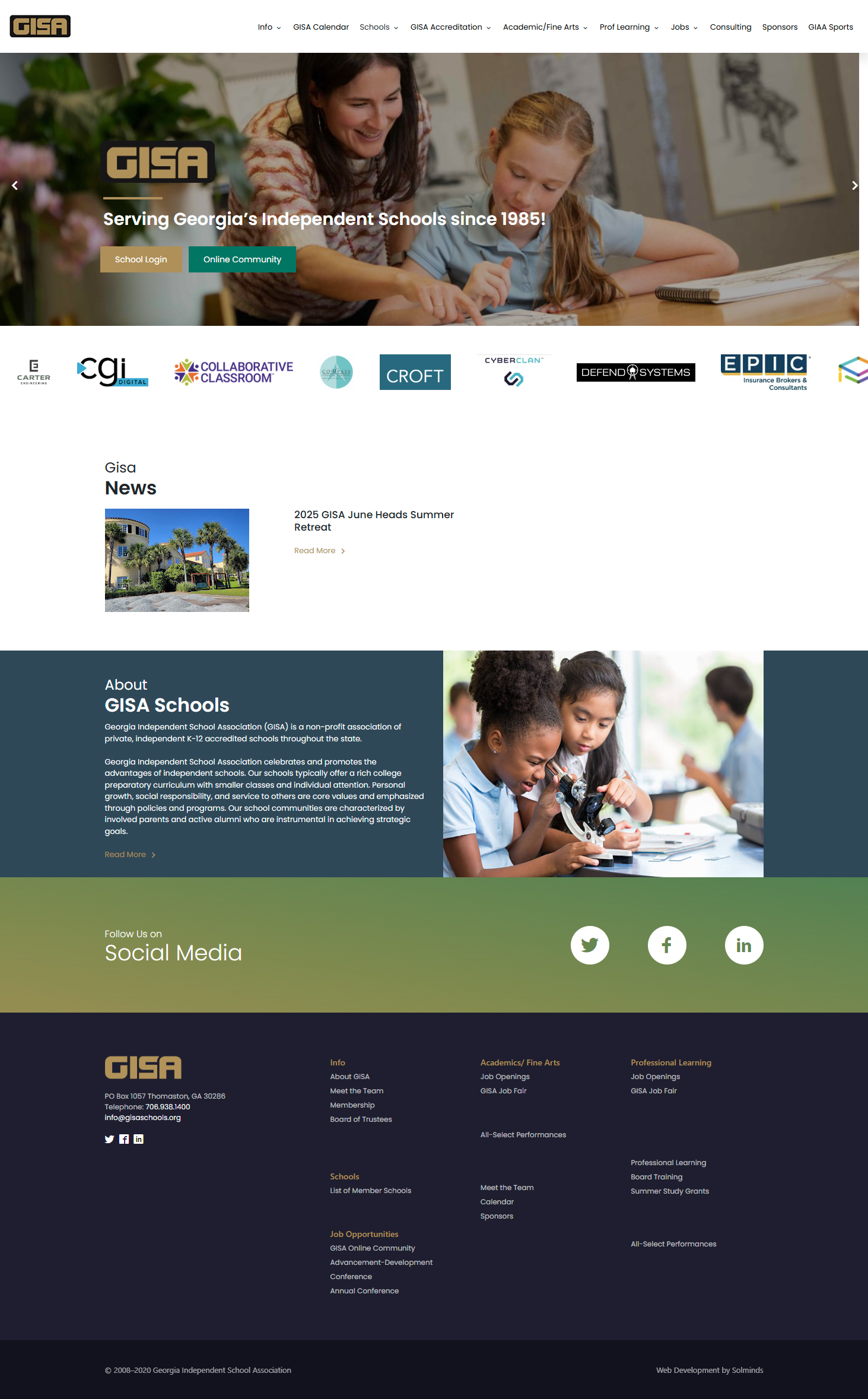 Gisaschools.org – Website development