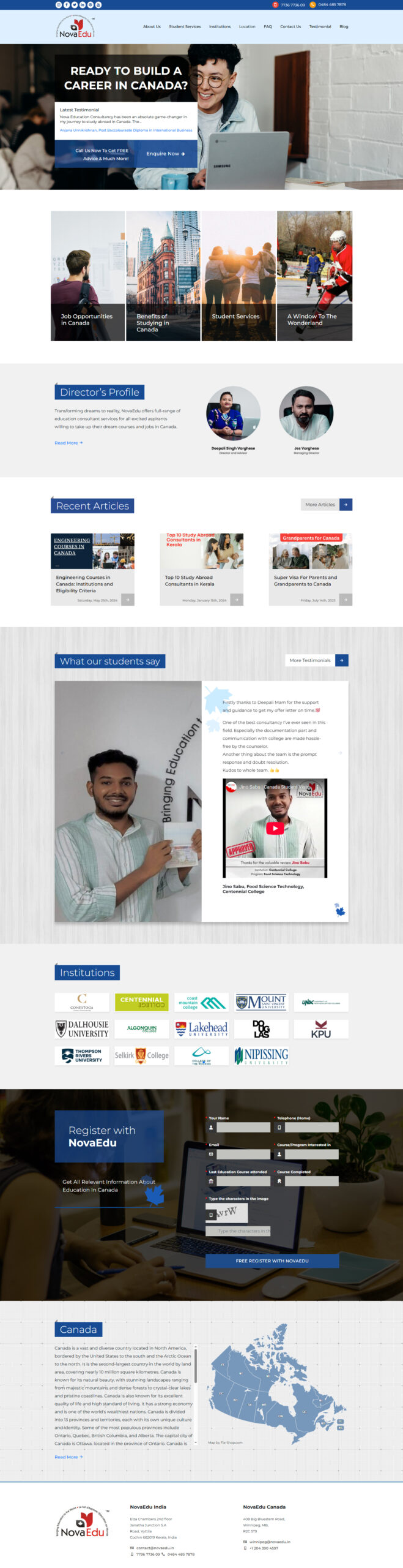 Novaedu.in -Website Development