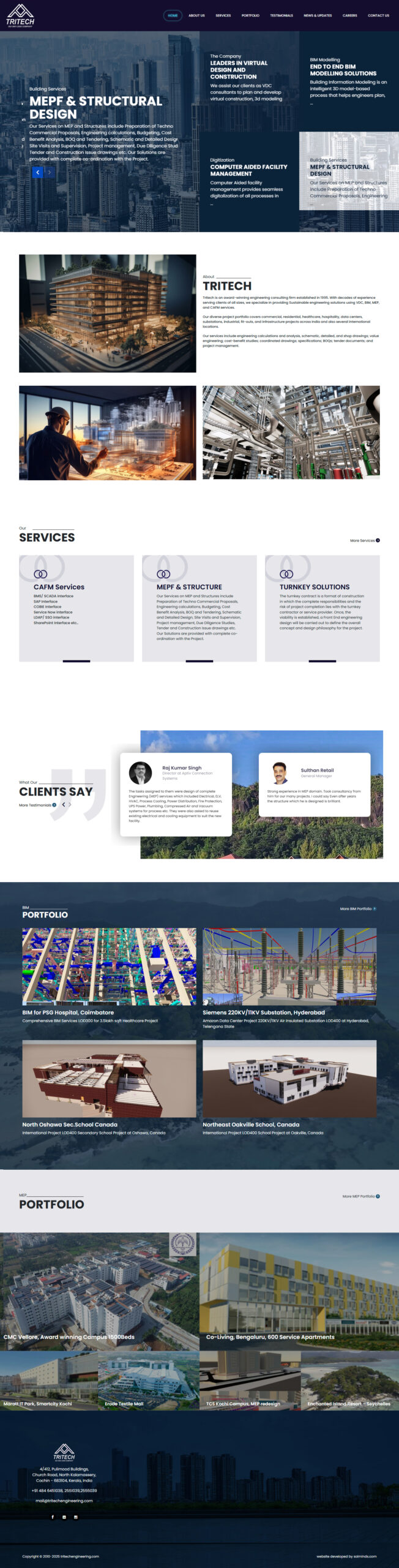 Tritech Engineering Website Design
